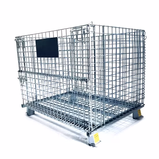 Heavy Duty Galvanized Collapsible Stacking and Folding Cargo Storage Cage