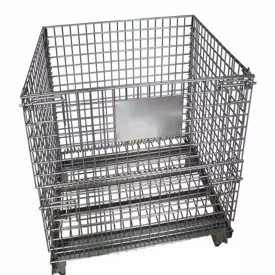 Heavy Duty Galvanized Collapsible Stacking and Folding Cargo Storage Cage