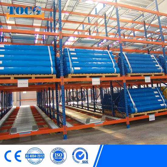 Scaffale per pallet in acciaio metallico con scaffale a sbalzo per soppalco automatico per esterni zincato impilabile per carichi pesanti