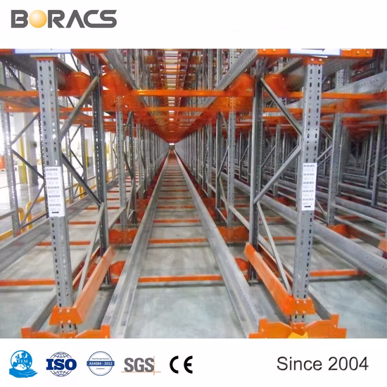 Scaffale portapallet di stoccaggio radio shuttle per magazzini industriali ad alta densità