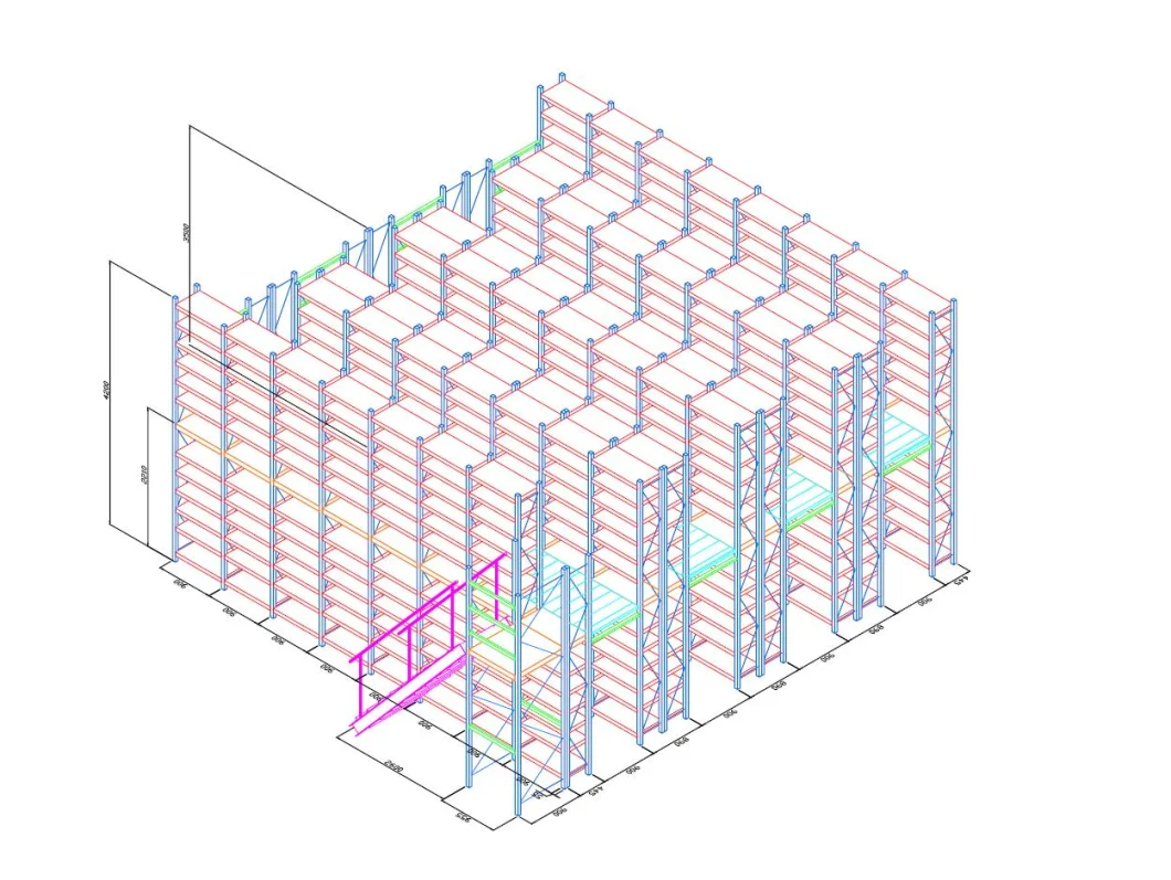 Customized 5 Layer Steel Plate Storage Carton Flow Rack, Metal Warehouse Slide Rack