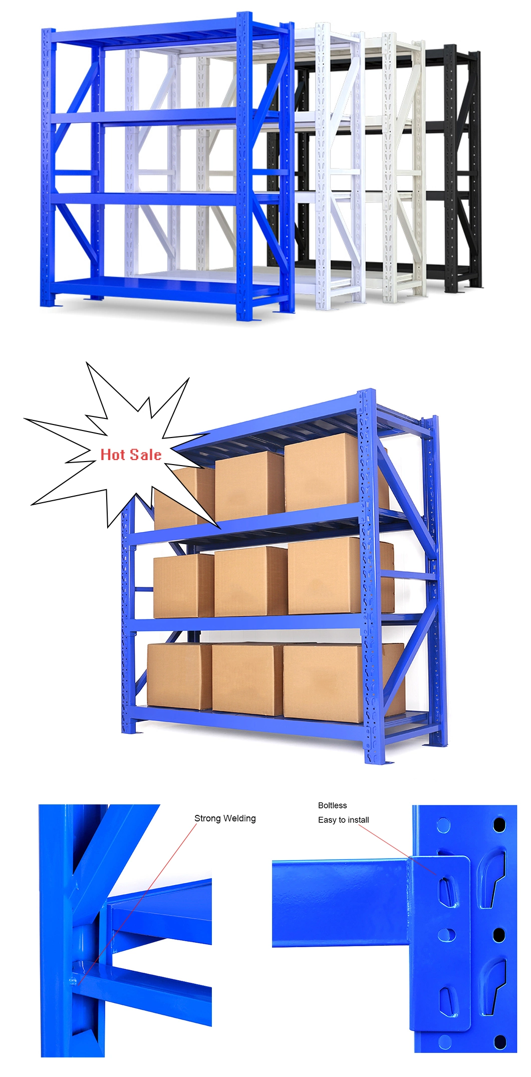 100-500 Kgs Steel Xinke Protective Film and Carton Adjustable Height Mezzanine Rack